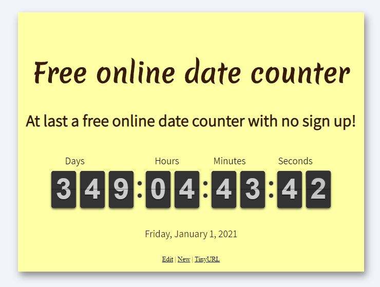 free online date counter