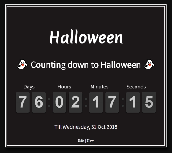 Count down to Halloween